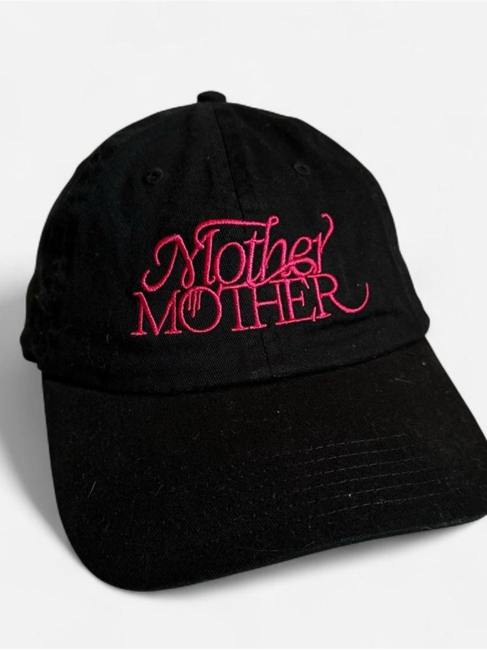 Vintage Mother Mother band Black Baseball Cap with Pink Embroidery